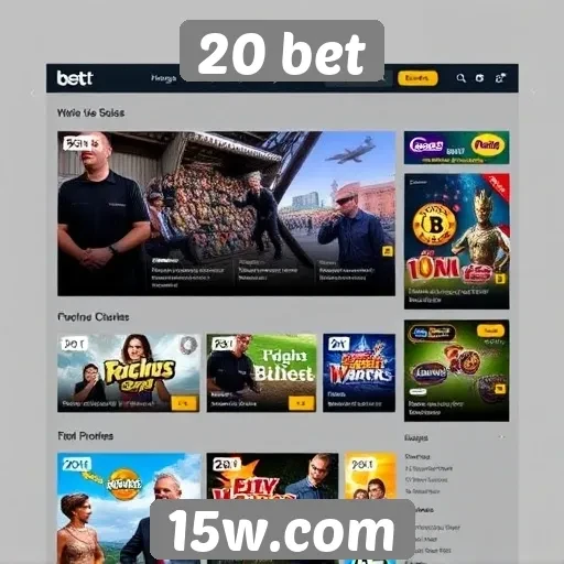Análise da interface do site 20 bet